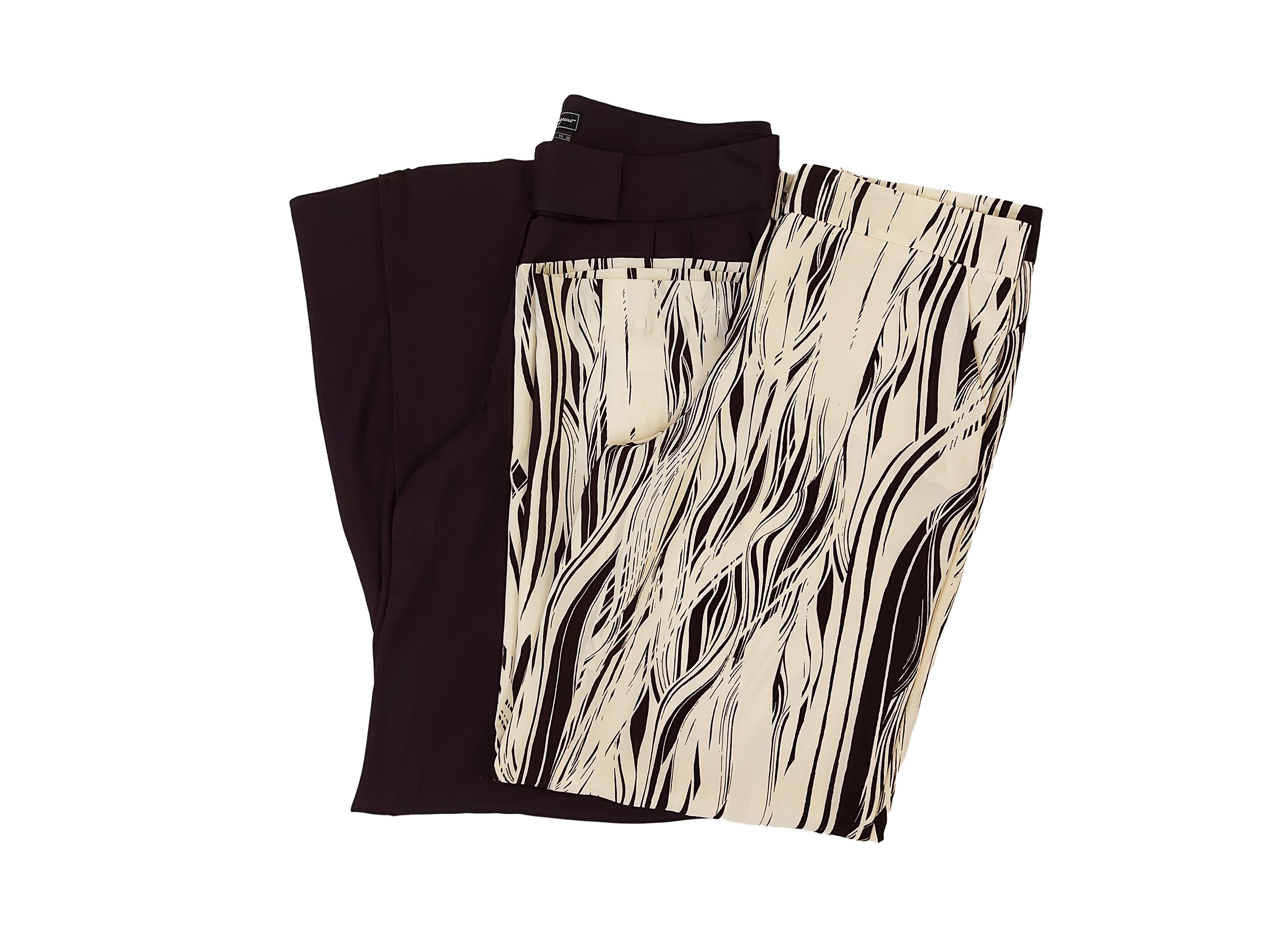 Salvatore Ferragamo - Due Pantaloni Palazzo in Seta
