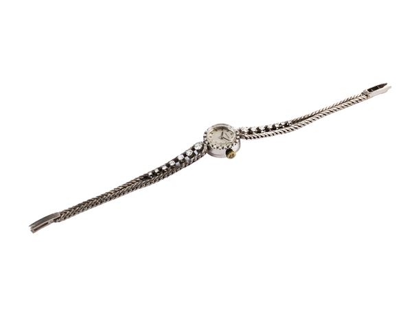 Lady Zenith watch in white gold with diamonds