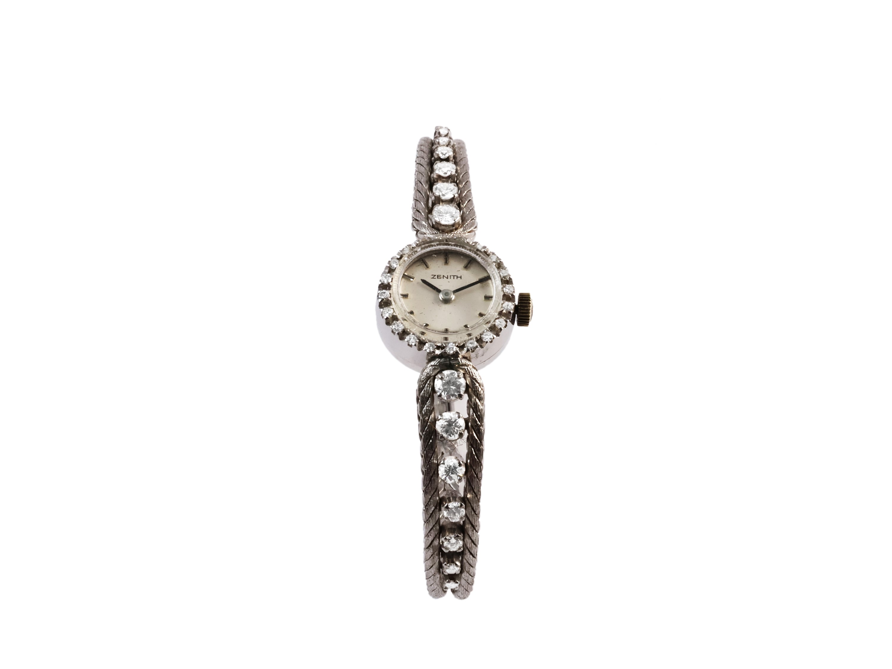 Orologio da Polso per Donna Zenith in Oro Bianco con Diamanti