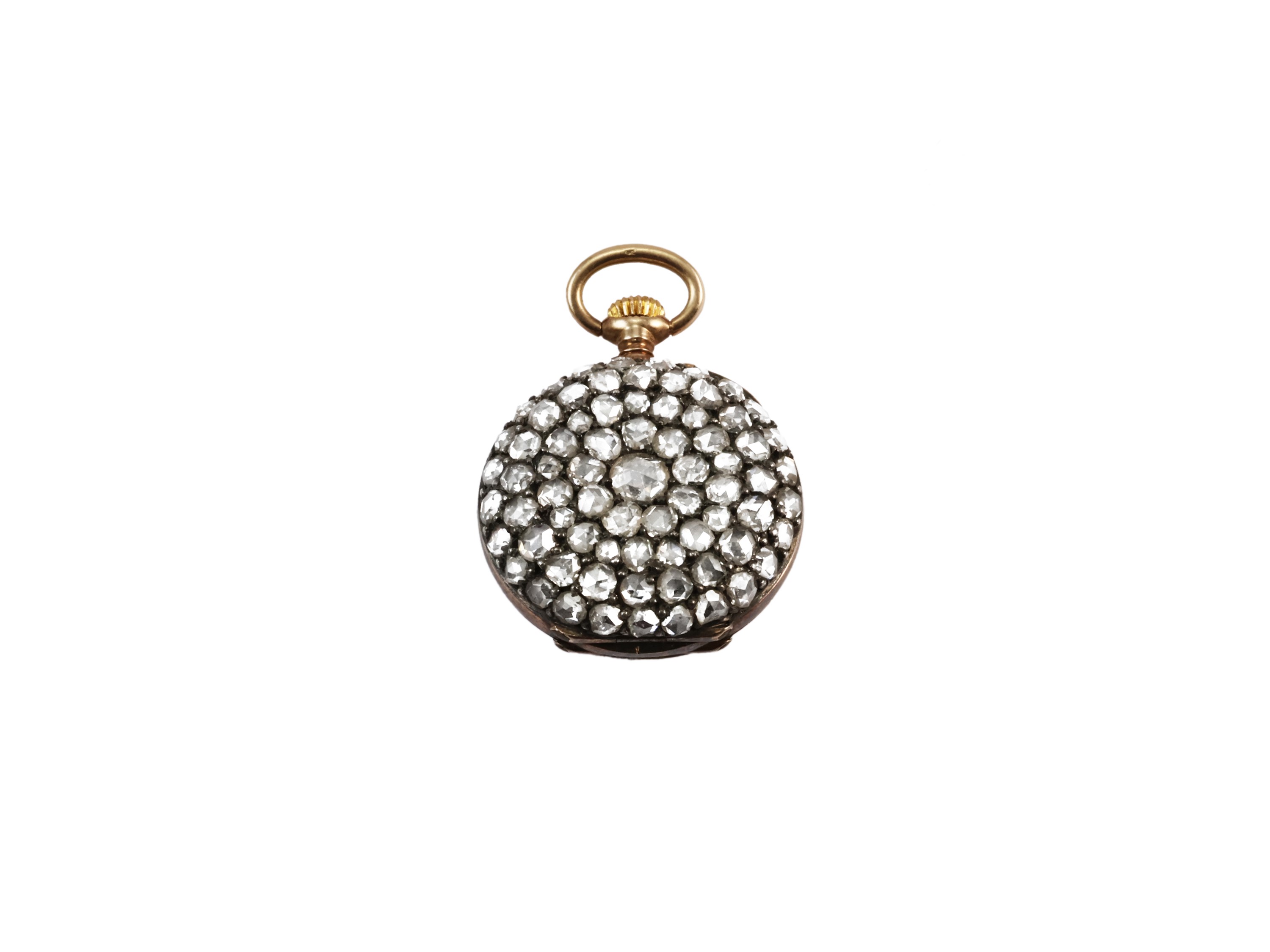 Orologio Monachina in Oro Rosso a Basso Titolo e Argento con Diamanti