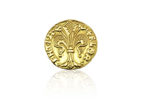 Commemorative florin in yellow gold