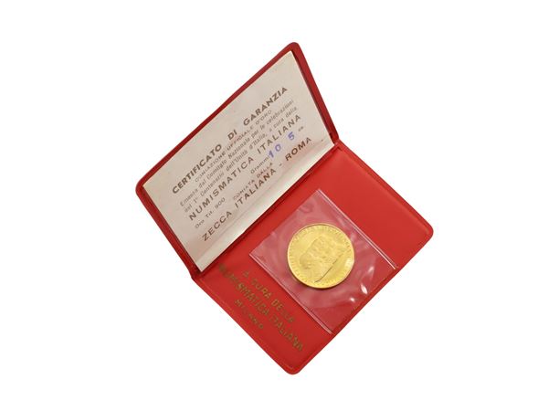 Commemorative medal in gold 900/1000