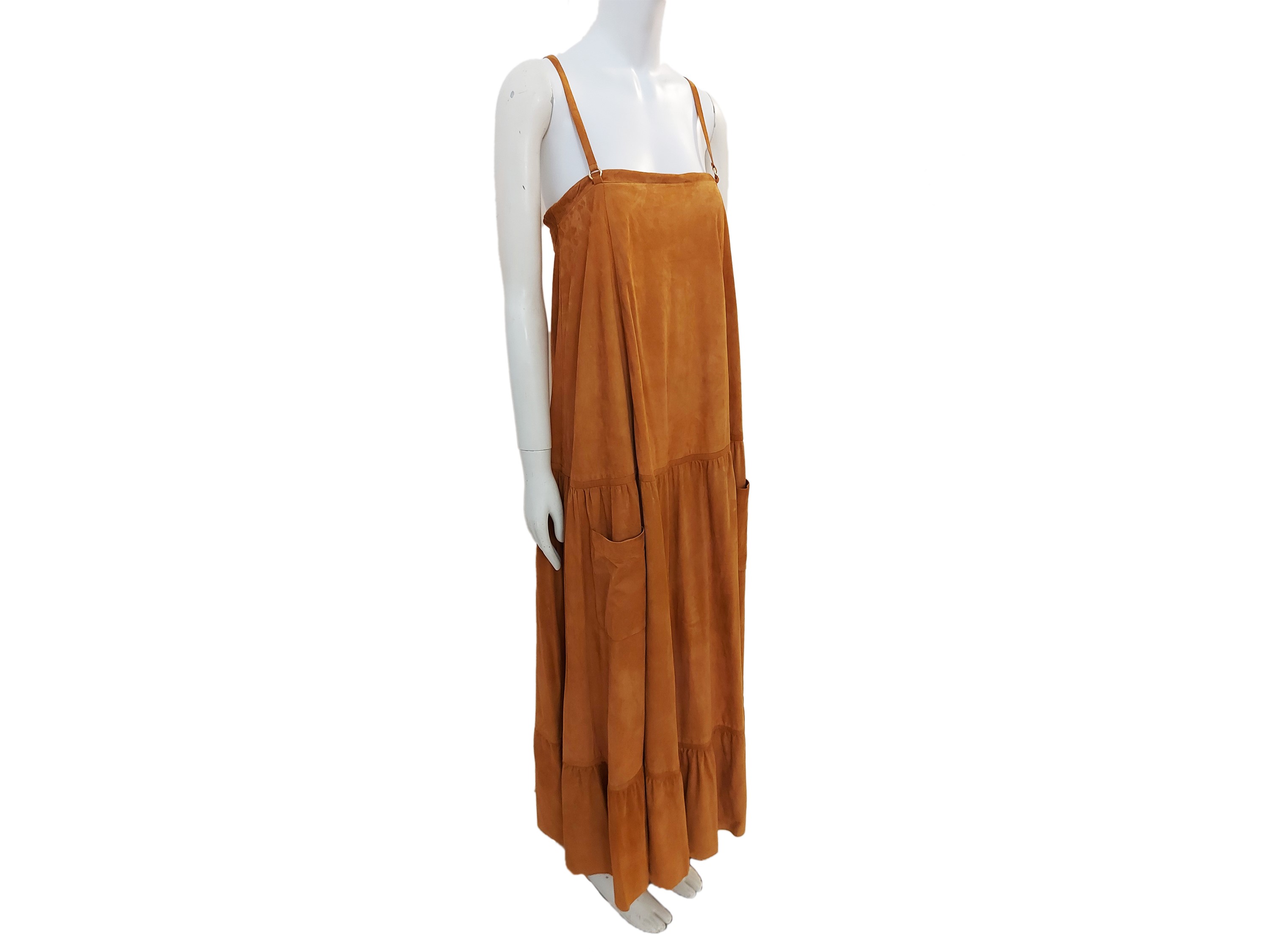 Salvatore Ferragamo - Abito Folk in Suede Color Miele