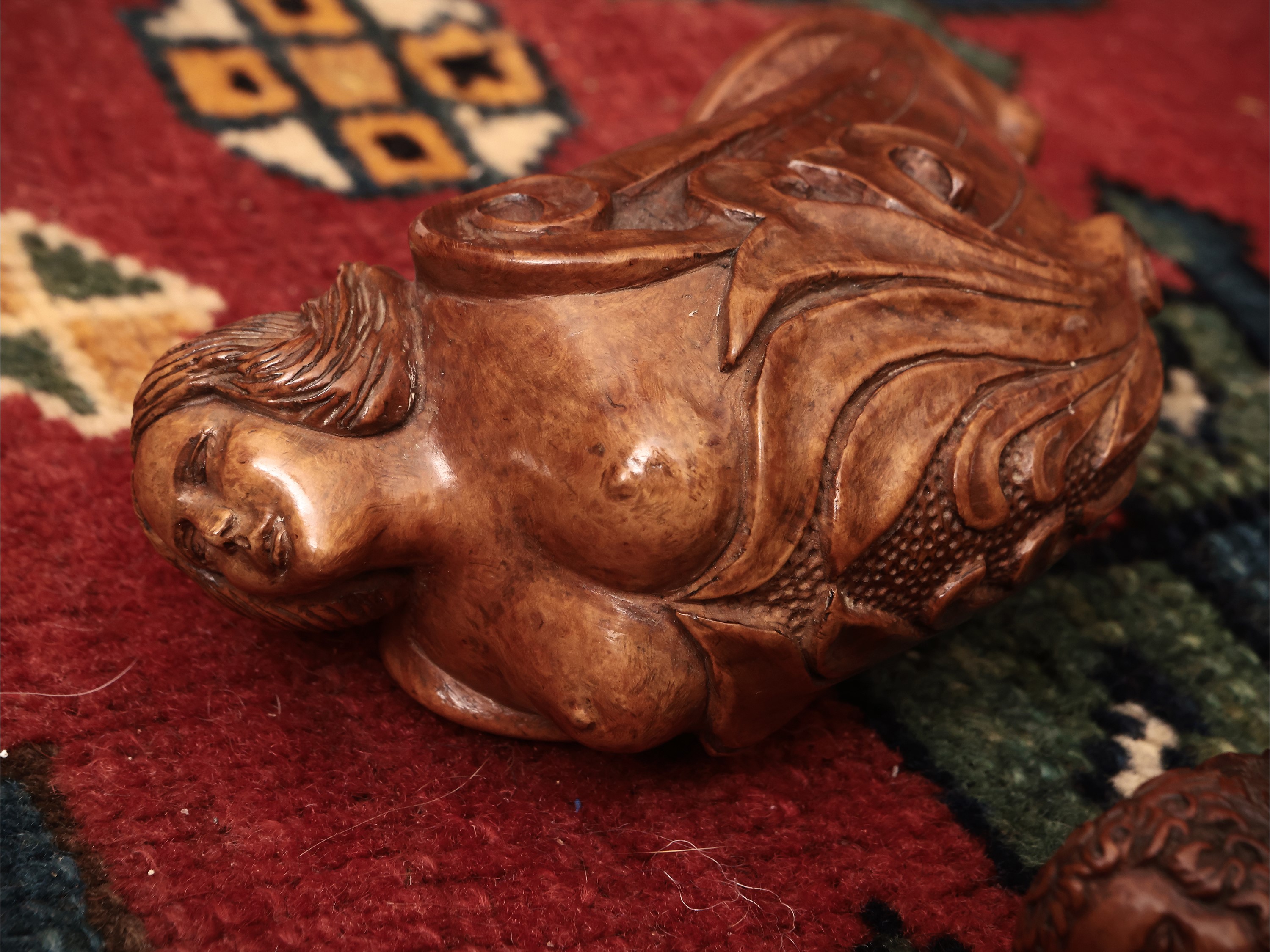 Due Pipe Antropomorfe in Legno di Bosso