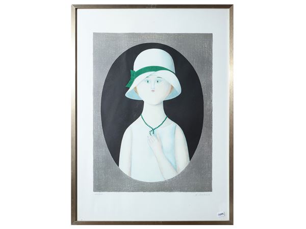 Antonio Bueno - Donna con cappello