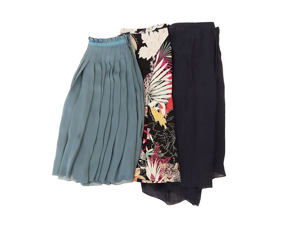 Salvatore Ferragamo - Three silk skirts