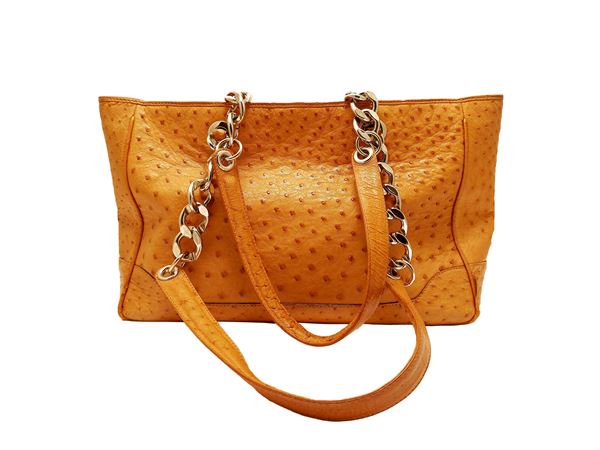 Parmeggiani - Ostrich leather shoulder bag