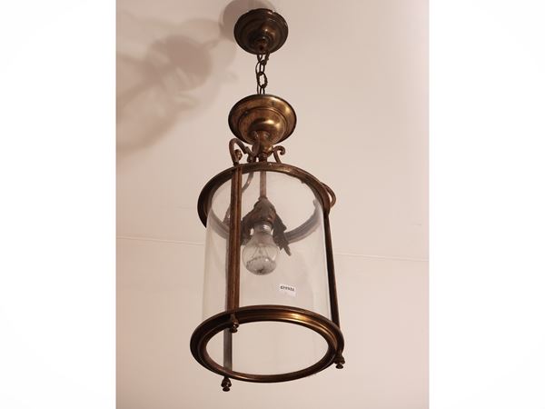 Lanterna in vetro e ottone
