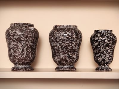 Serie di Tre Albarelli in Maiolica