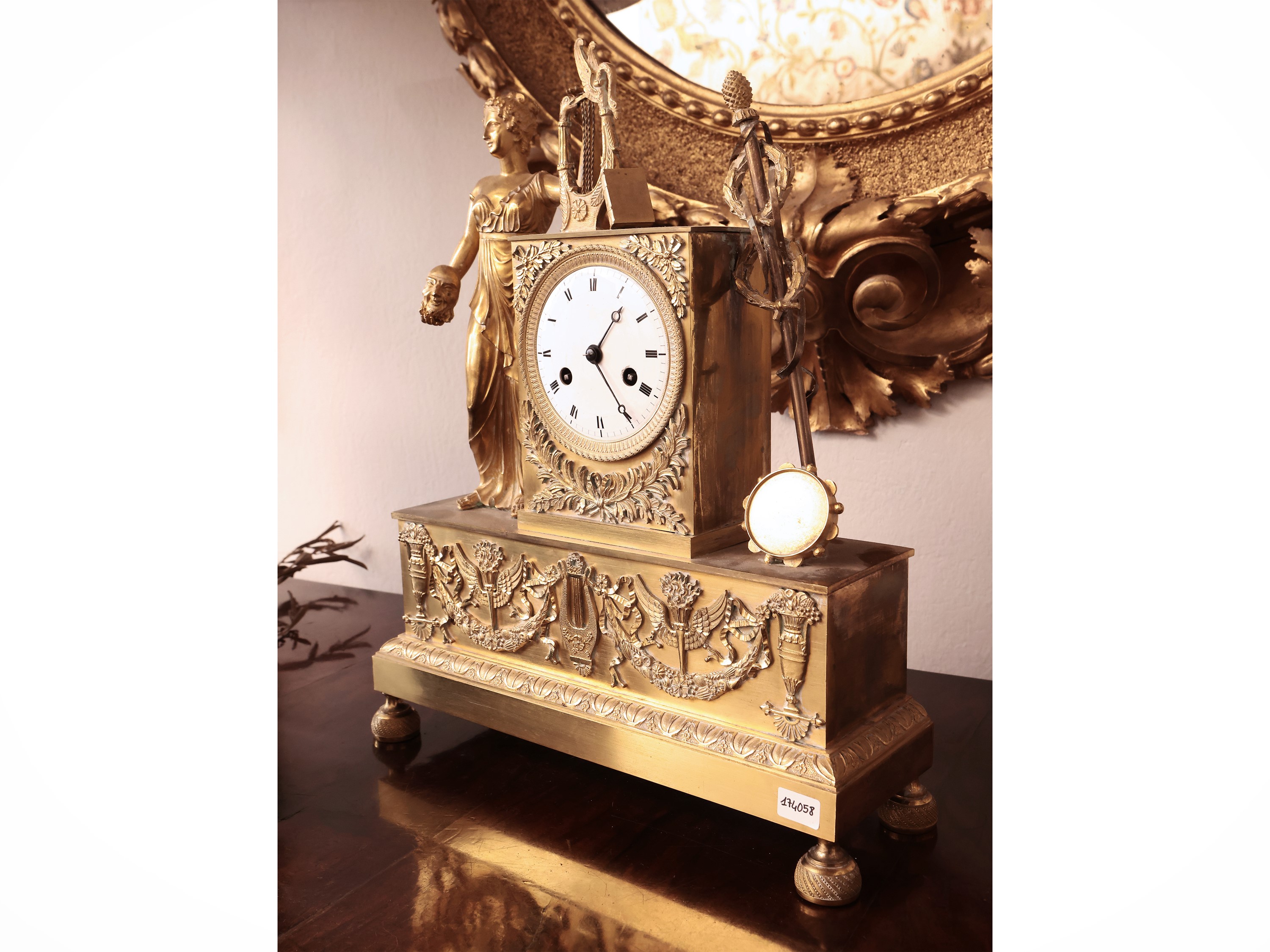 Orologio da Tavolo in Bronzo Dorato