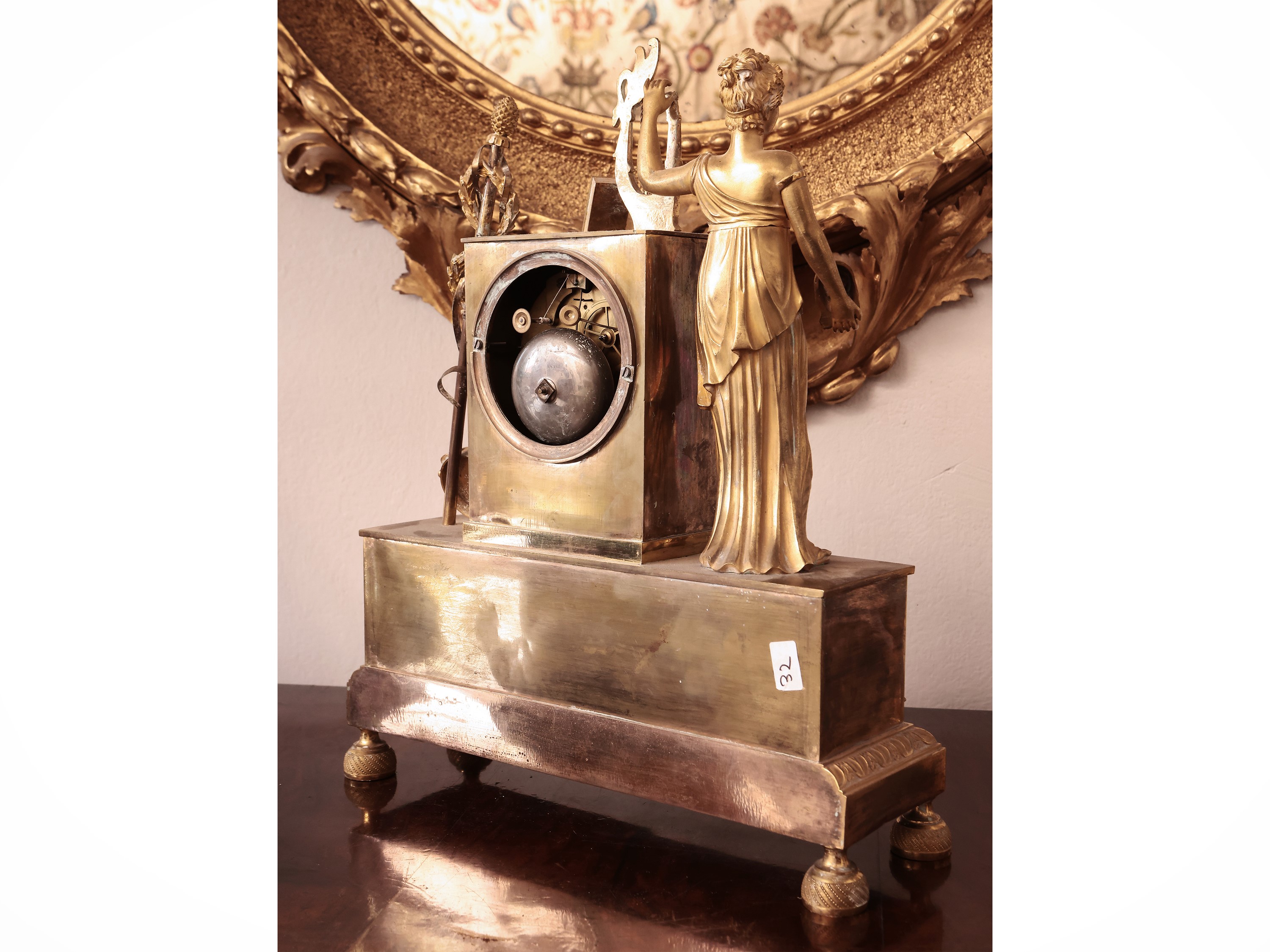 Orologio da Tavolo in Bronzo Dorato