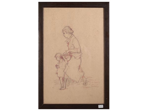 Renato Natali - Woman with little girl