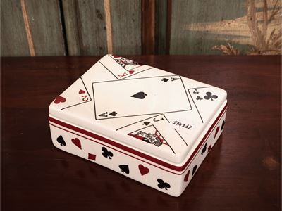 Scatola in Ceramica per Carte da Gioco, Este per Tiffany