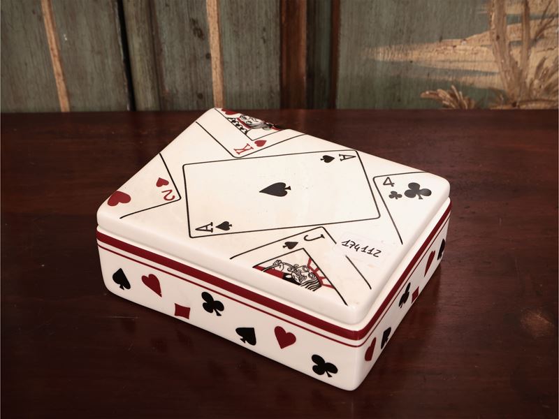 Scatola in Ceramica per Carte da Gioco, Este per Tiffany