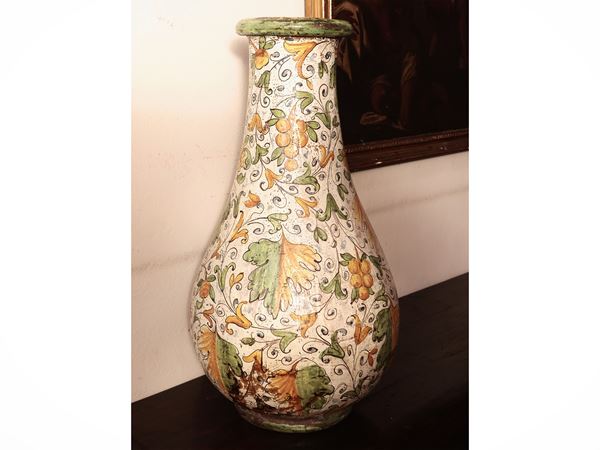 Coppia di orci da vino in maiolica, Manifattura di Montelupo