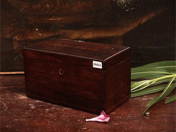 Scatola per sigari e sigarette in noce