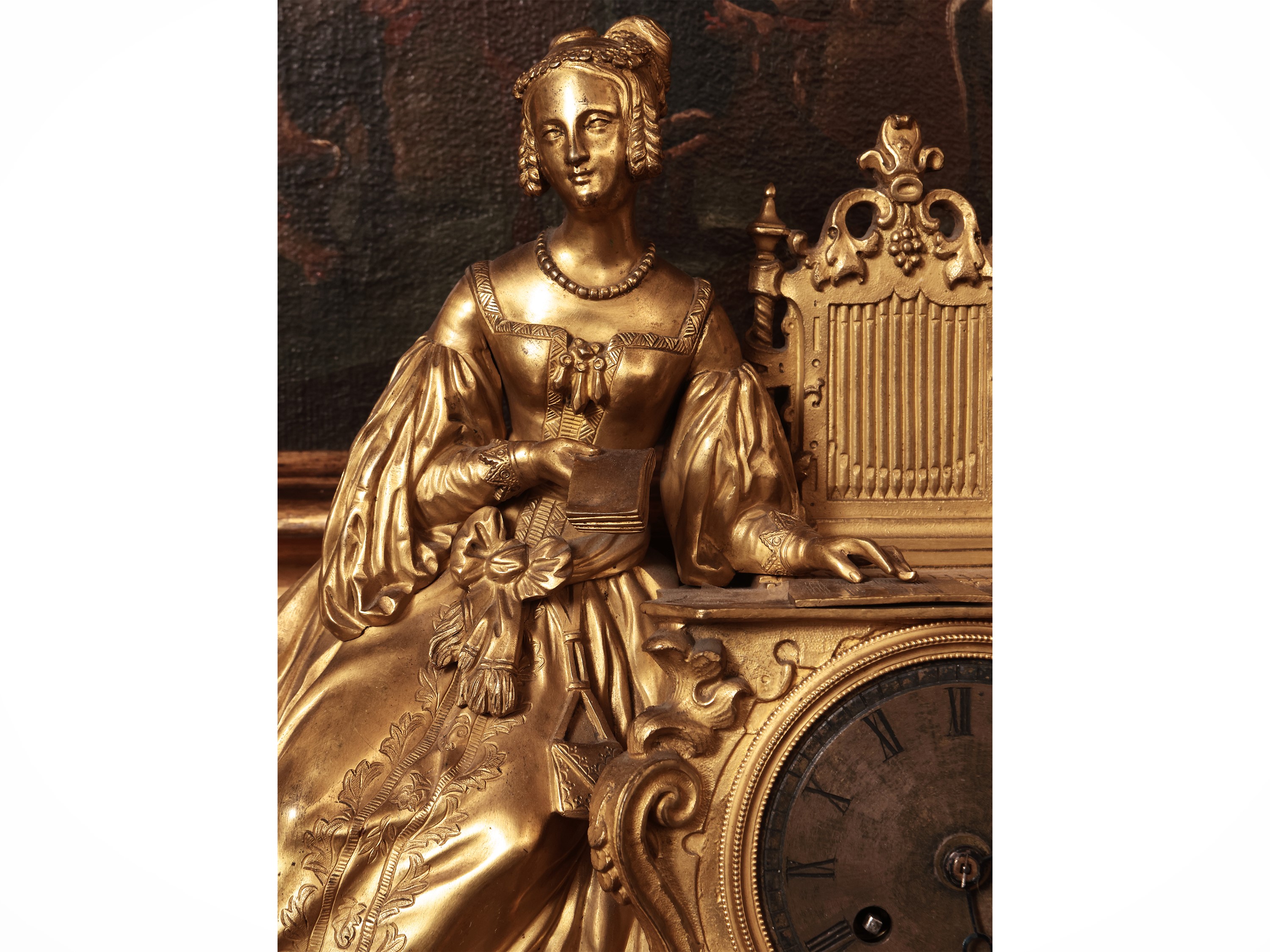 Orologio da Tavolo in Bronzo Dorato