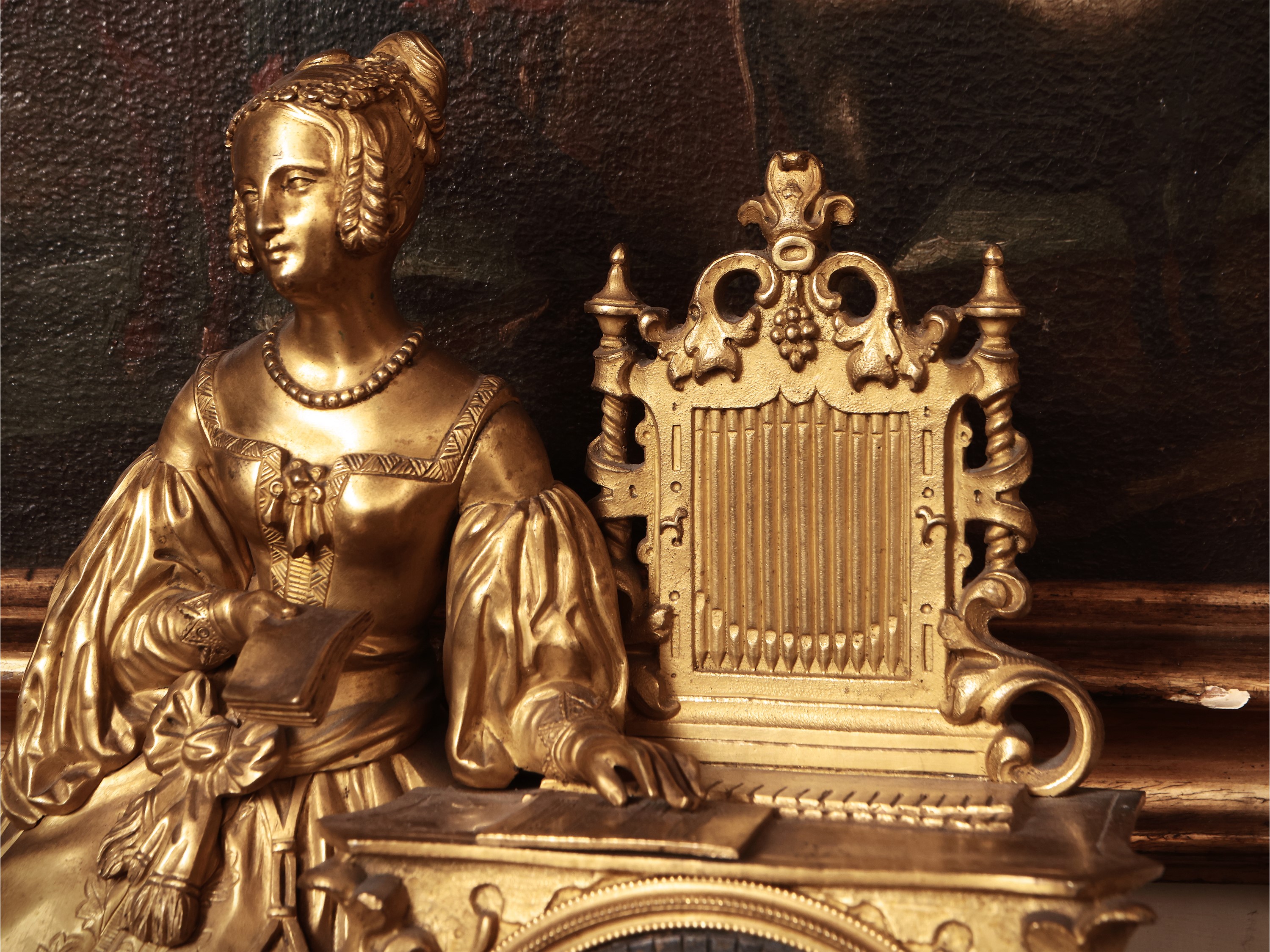 Orologio da Tavolo in Bronzo Dorato