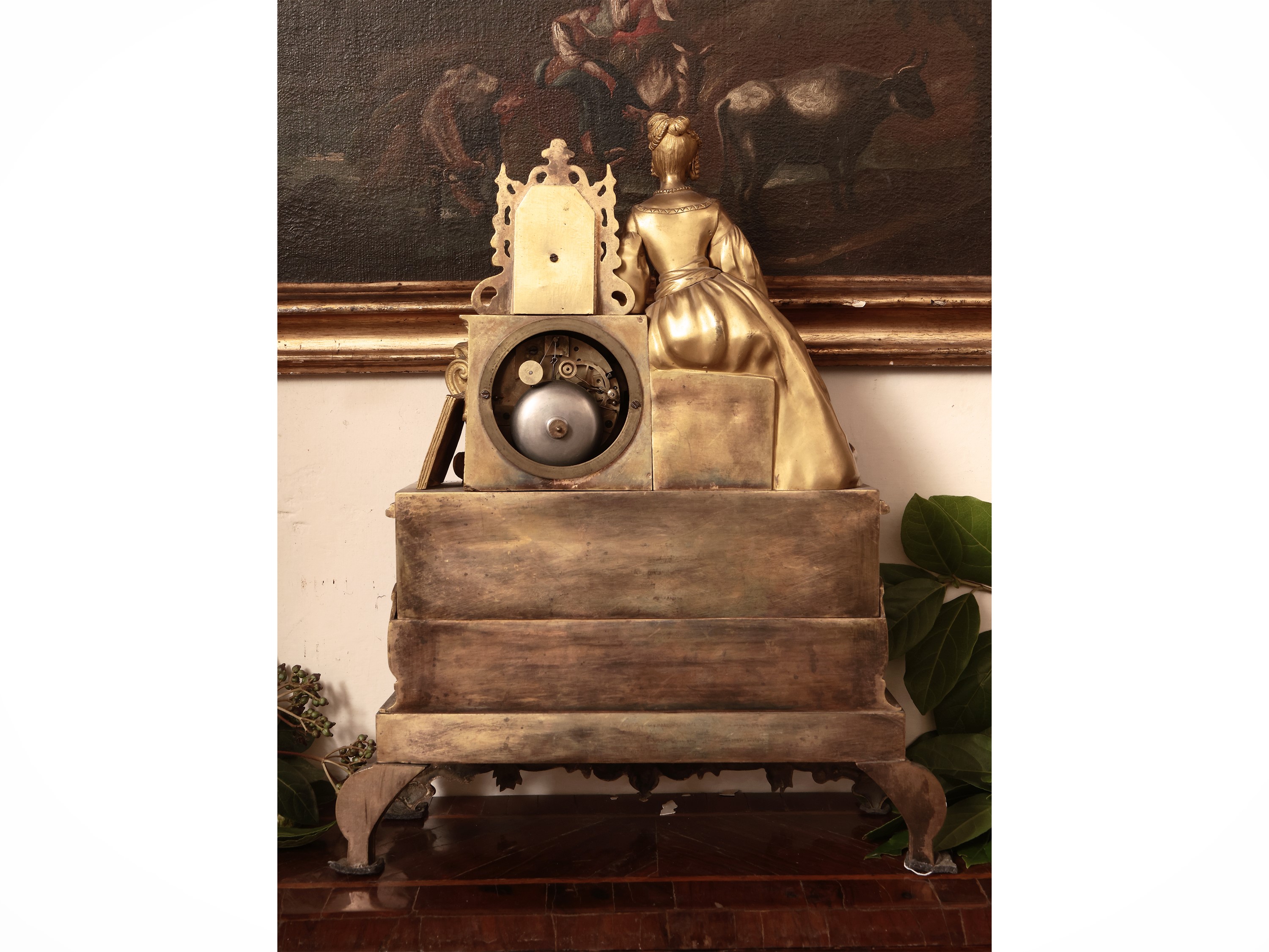 Orologio da Tavolo in Bronzo Dorato