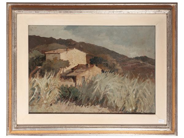 Carlo Domenici - Landscape with home view