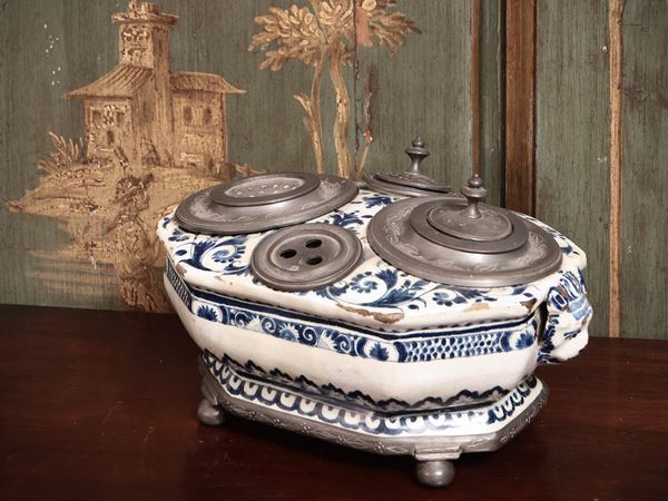 Calamaio in maiolica