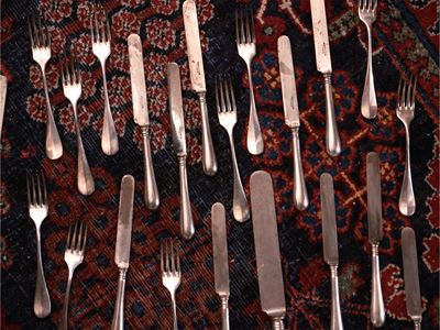 Miscellanea di Posate D'epoca in Metallo Argentato
