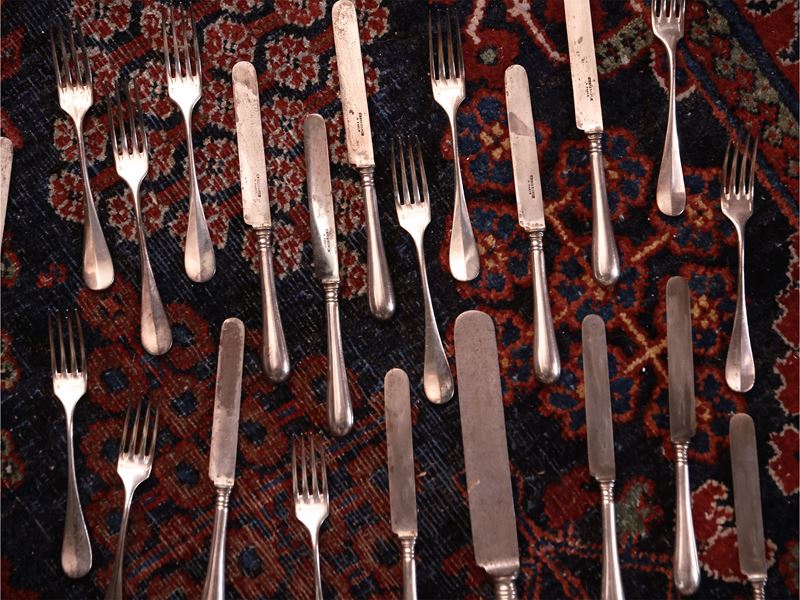 Miscellanea di Posate D'epoca in Metallo Argentato