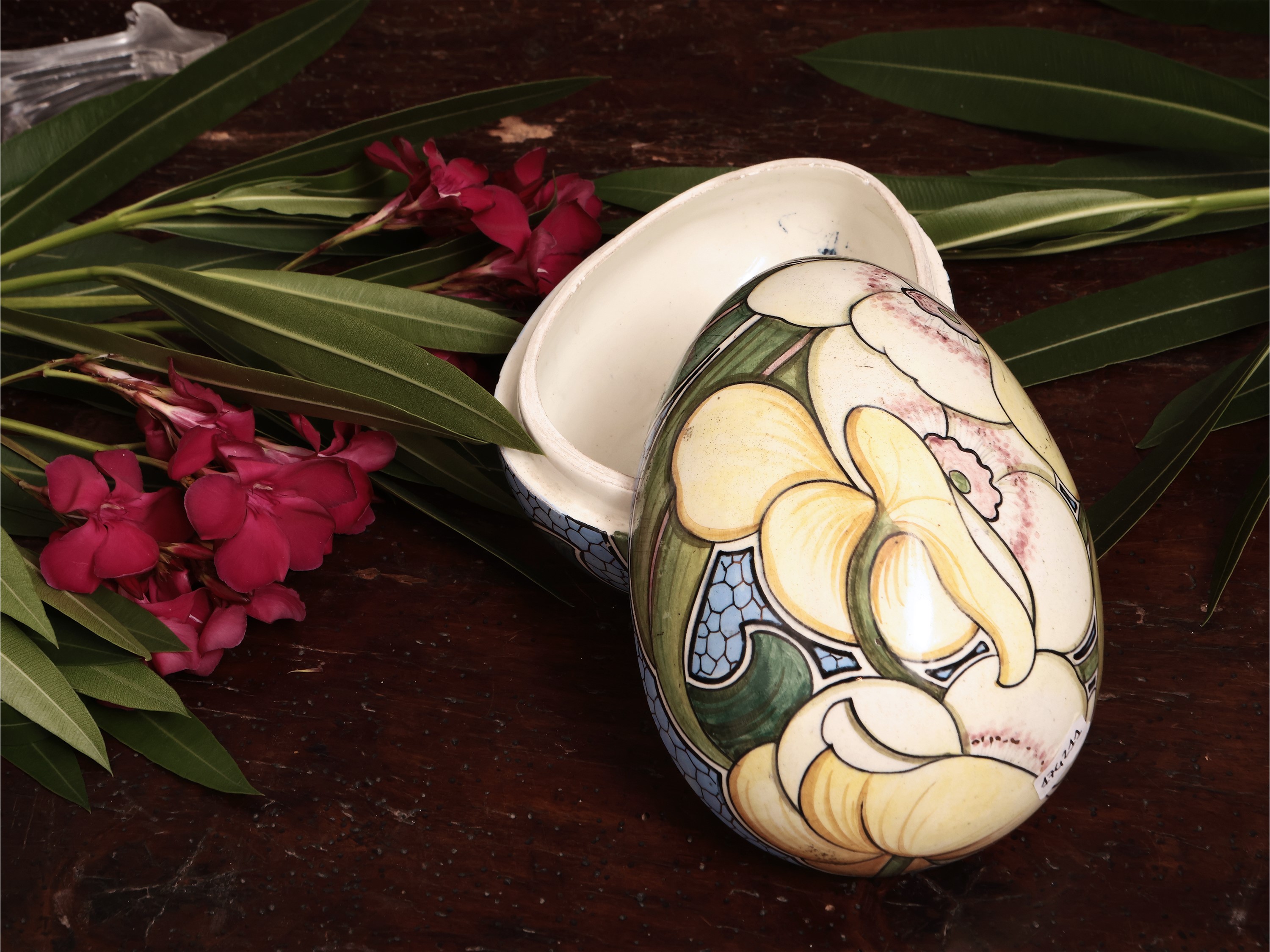 Scatola Art Nouveau in Ceramica, Ceramiche Sesto Fiorentino