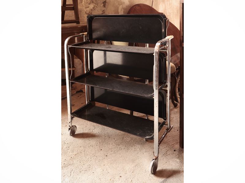 Carrello di servizio pieghevole, h cm 76x66x42