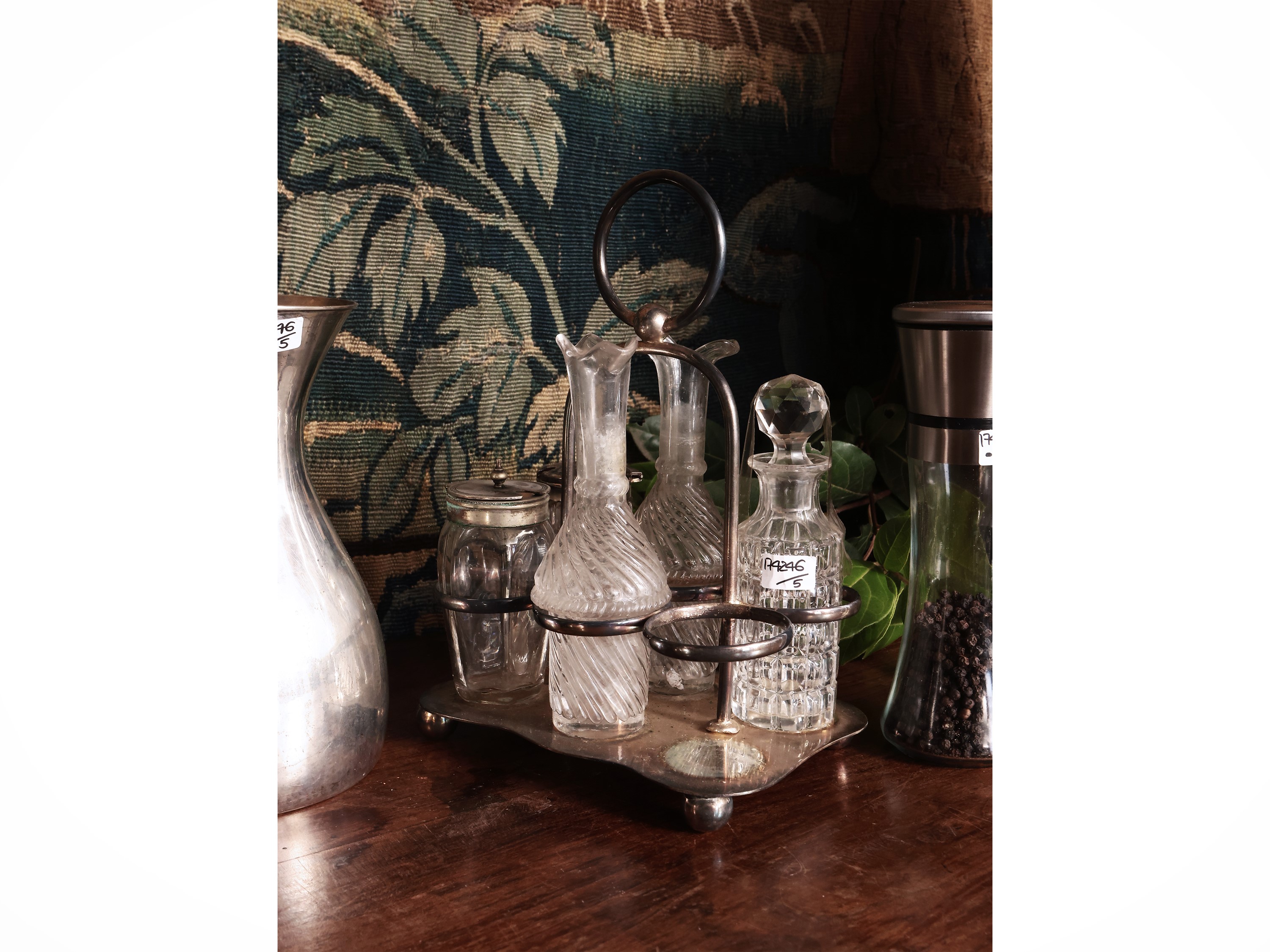 Lotto di accessori per la tavola, anche in argento