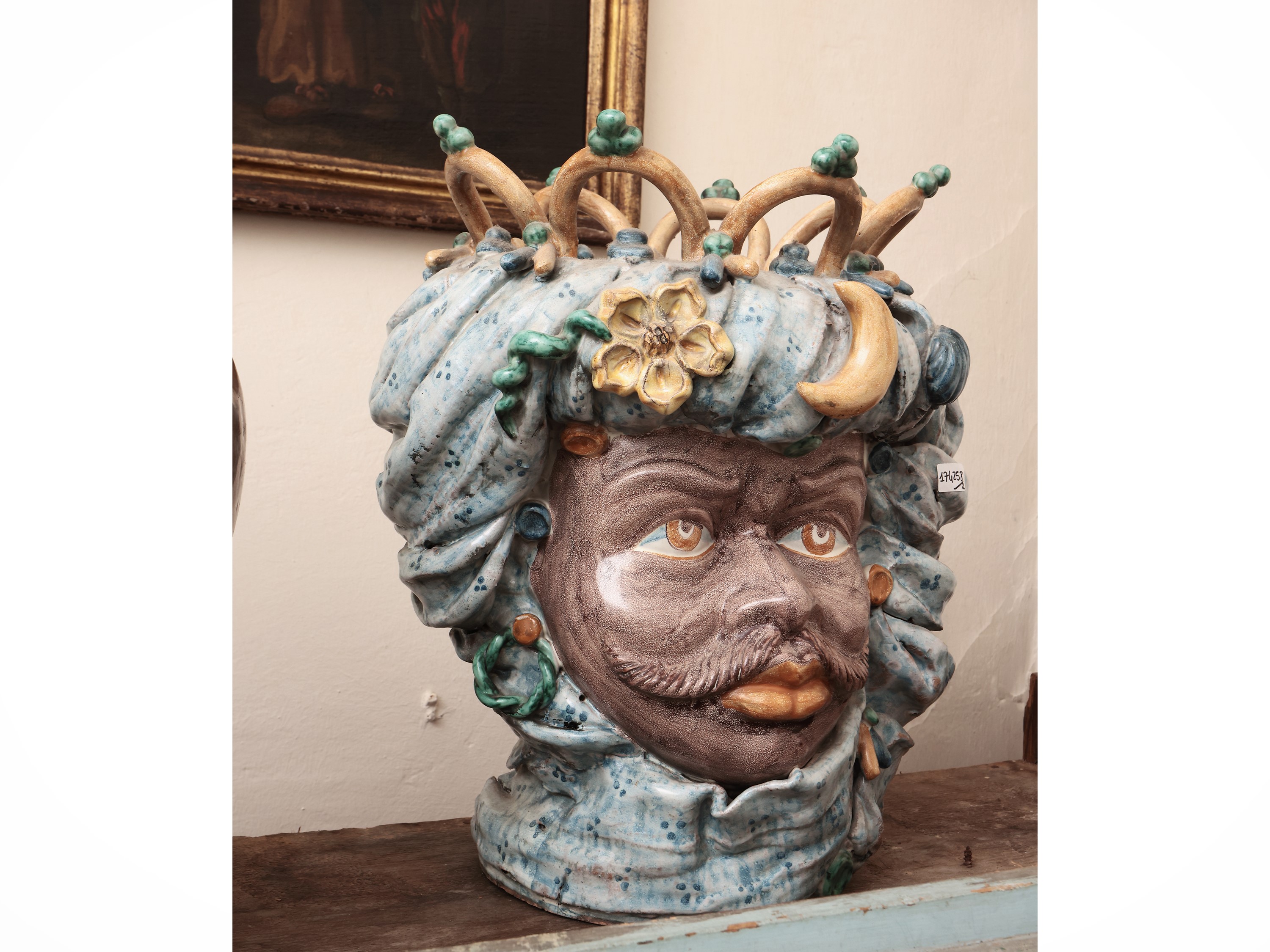 Coppia di Vasi Antropomorfi in Ceramica, Artigianato Siciliano