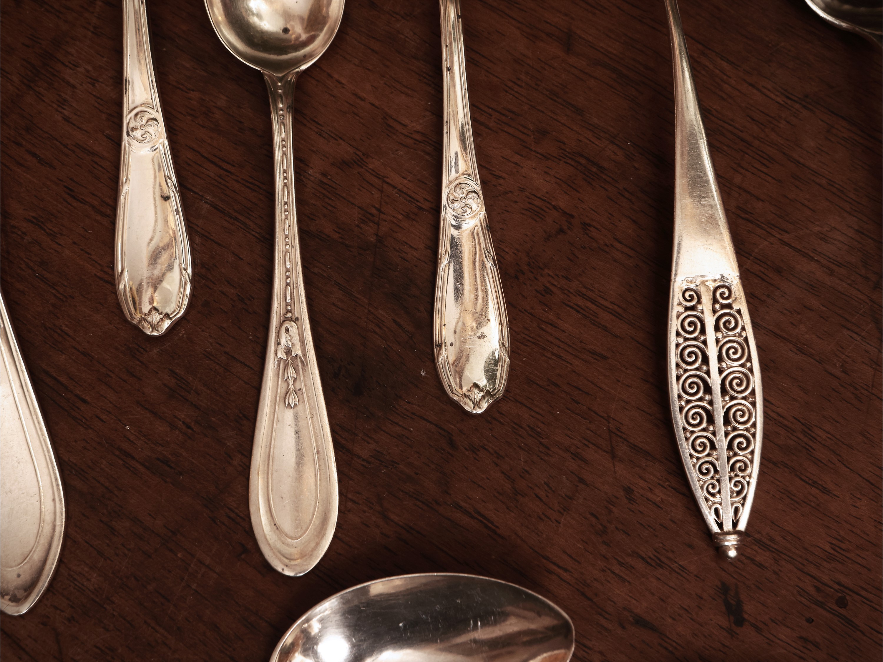 Miscellanea di cucchiaini in argento