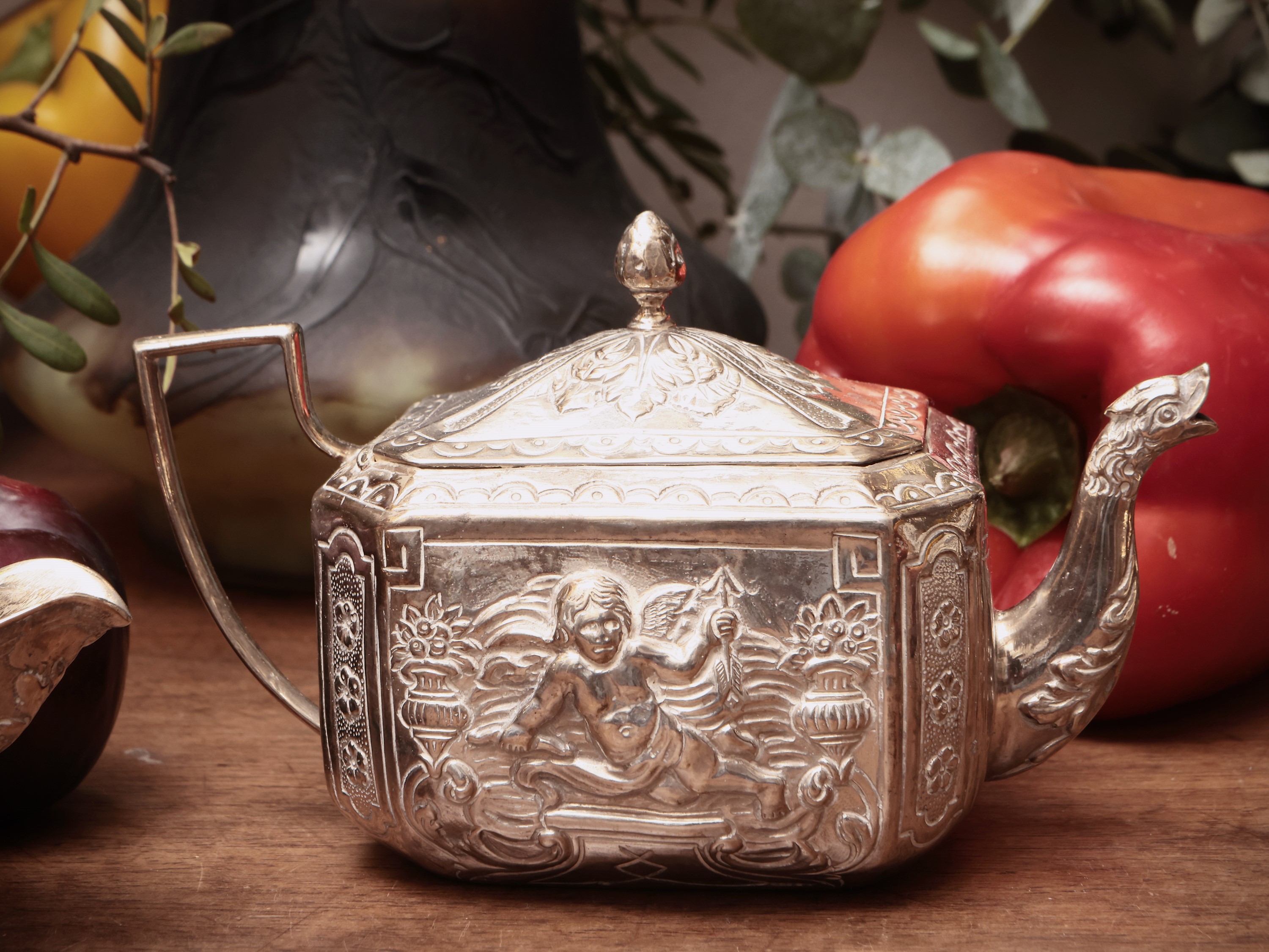 Servizio solitare da tè in argento, Coppini Firenze