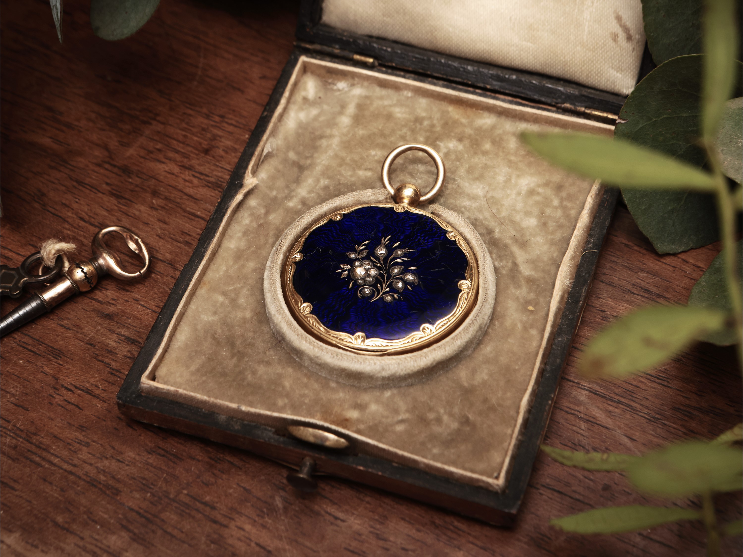 Orologio da tasca in oro e smalti, Andrè Liodet à Geneve