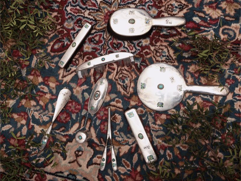 Set da Toilette in Argento