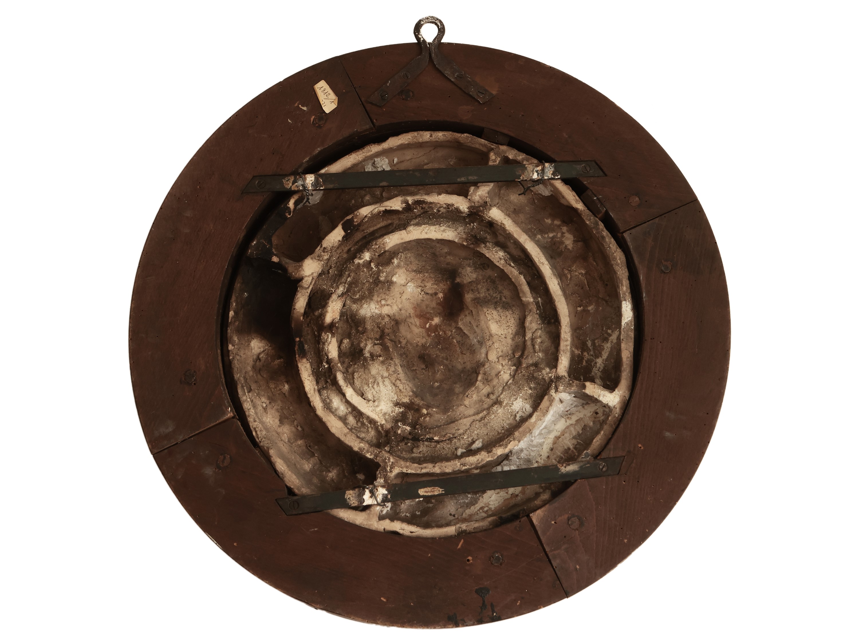 Stemma del Cardinale Giulio de' Medici (poi papa Clemente VII) entro ghirlanda di frutti e foglie