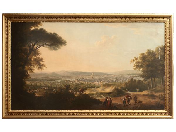 Thomas Patch attribuito - Veduta di Firenze da Bellosguardo