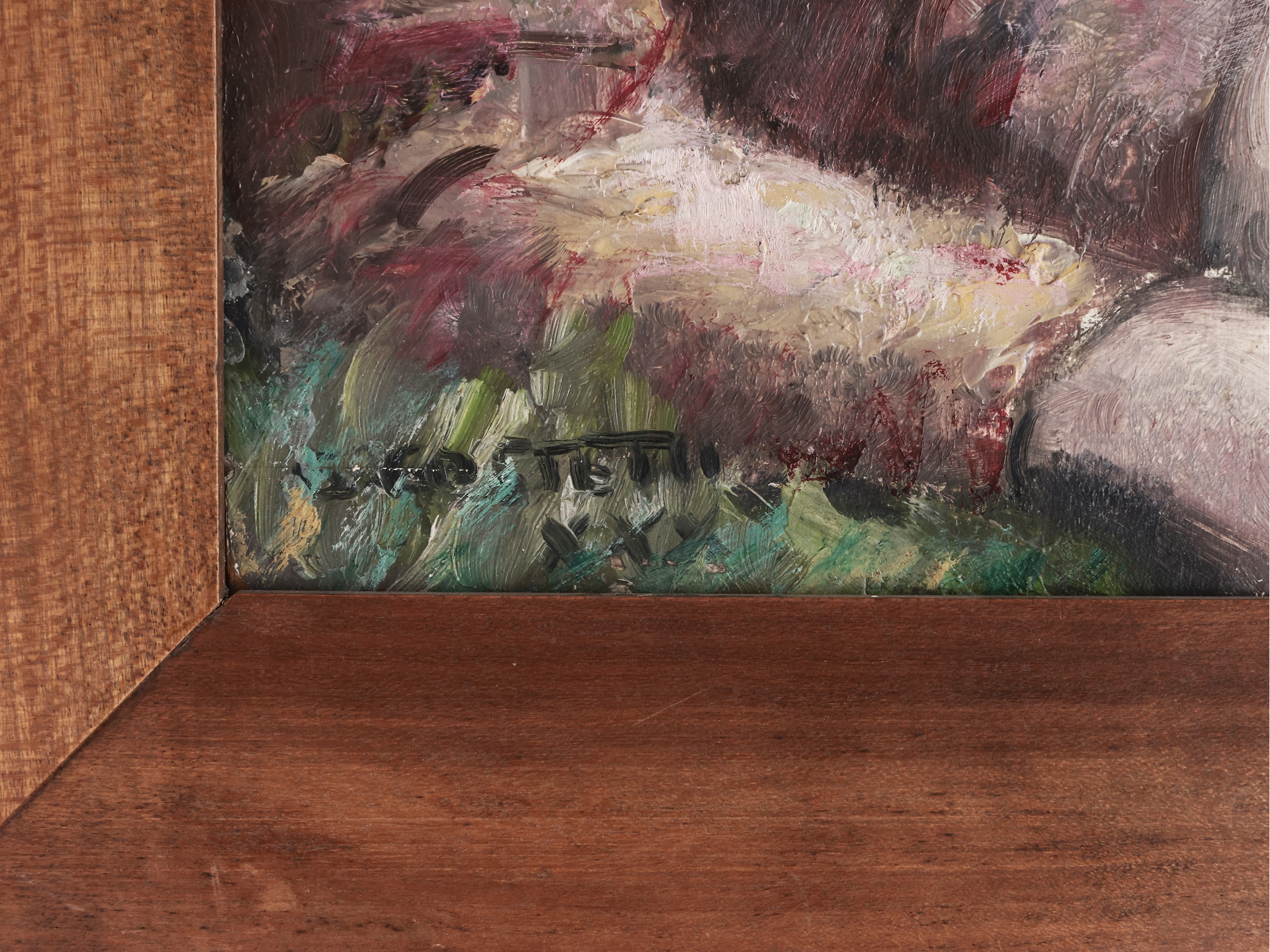 Giovanni Costetti - Sdraiata, olio su tavoletta, 1930