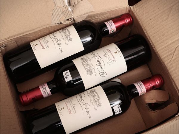 Sei bottiglie Marchese Antinori, Chianti Classico riserva 2003