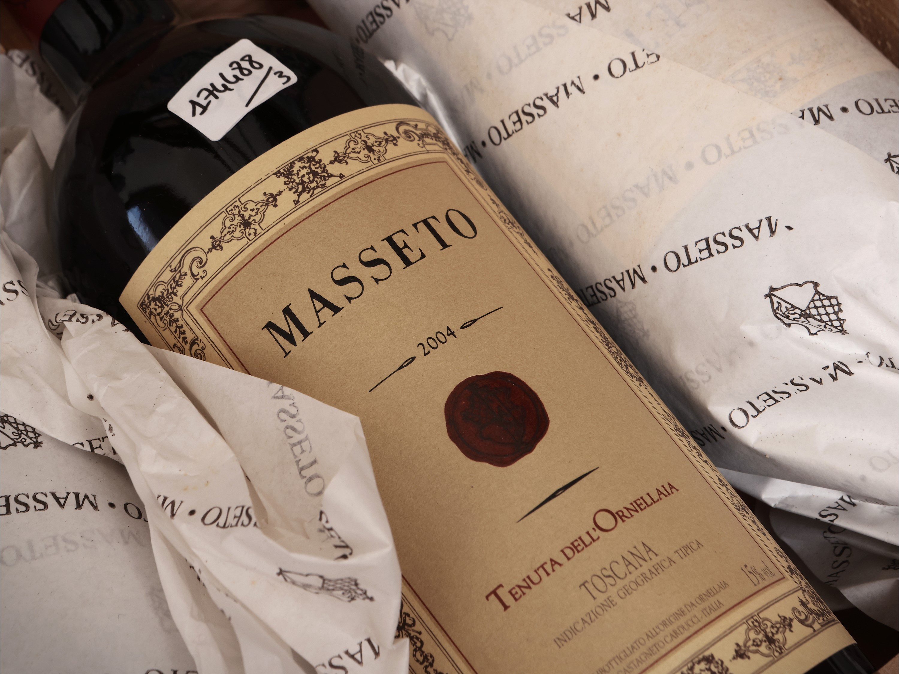 Tre bottiglie Masseto IGT Tenuta dell'Ornellaia, 2004 - Asta Un