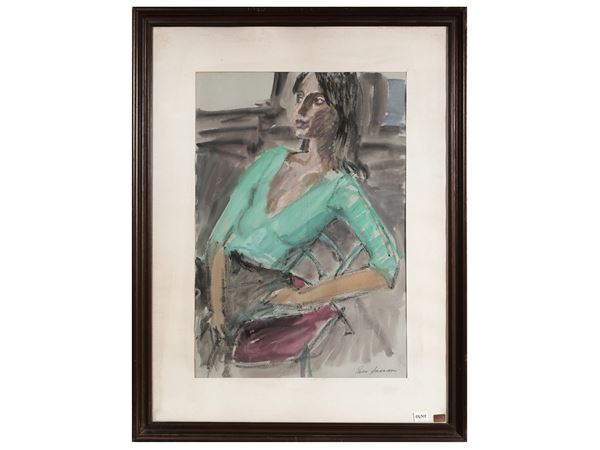 Enzo Faraoni - Seated woman