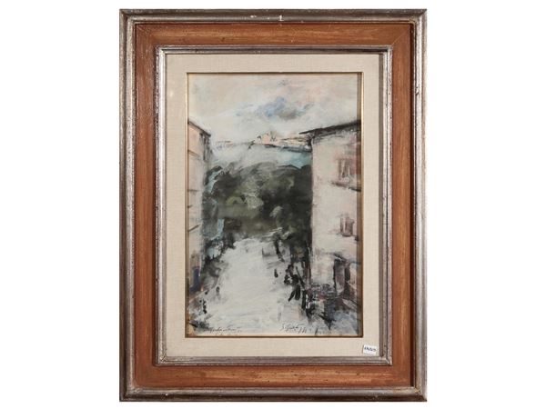 Sergio Scatizzi : Paesaggio 1946  - Asta Arte Moderna e Contemporanea - Maison Bibelot - Casa d'Aste Firenze - Milano