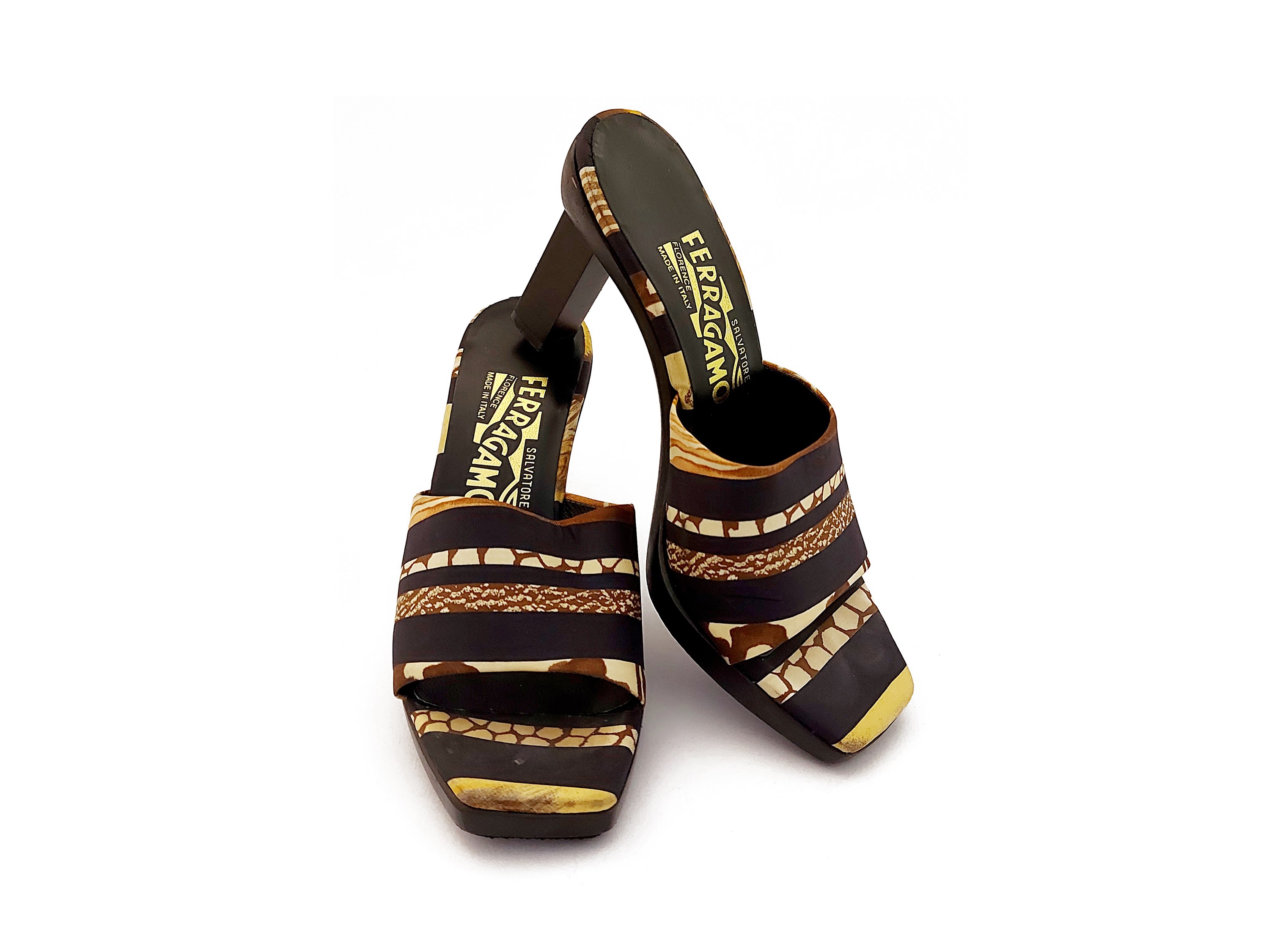Salvatore Ferragamo - Mules in Tessuto Animalier