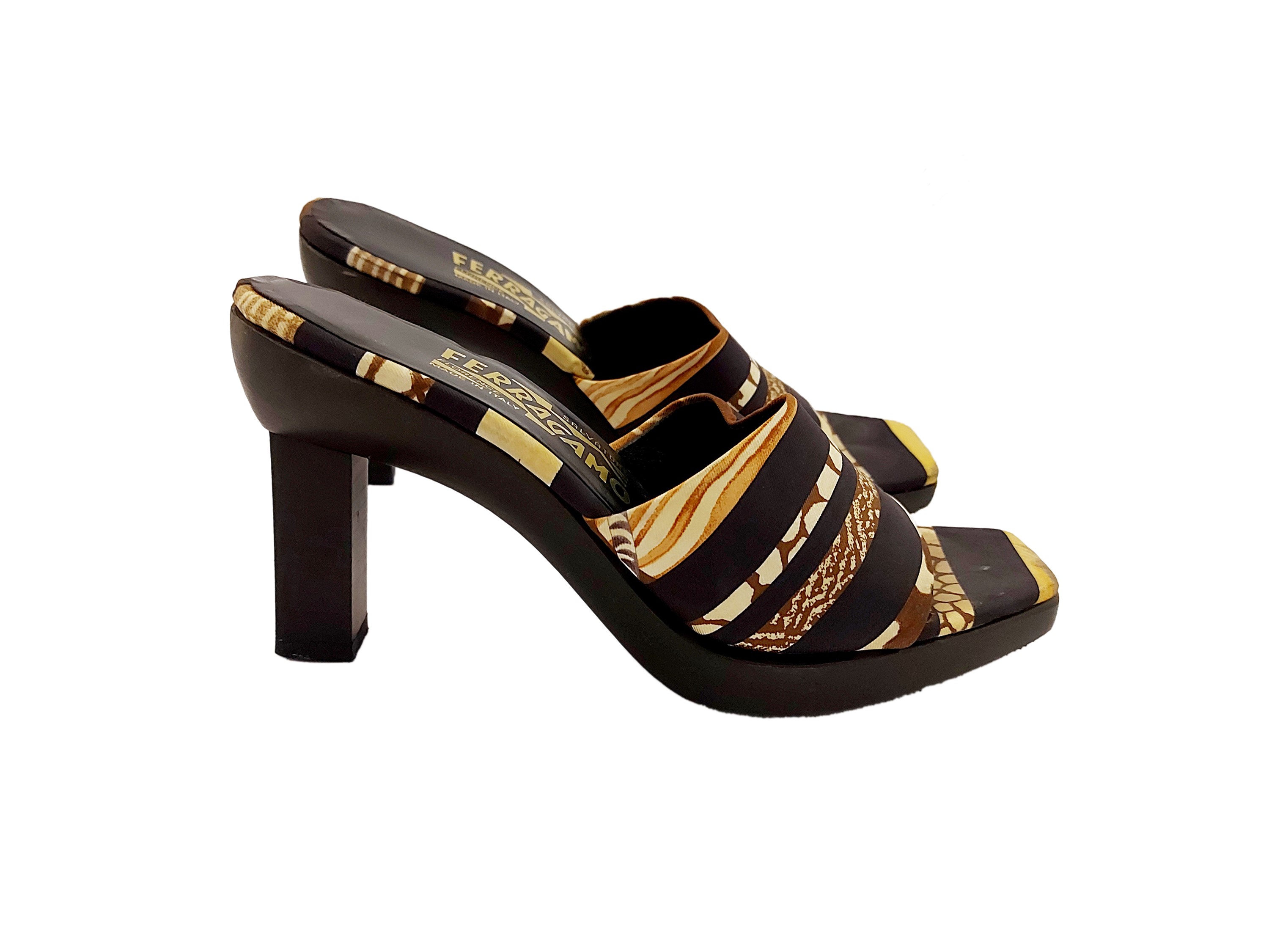Salvatore Ferragamo - Mules in Tessuto Animalier