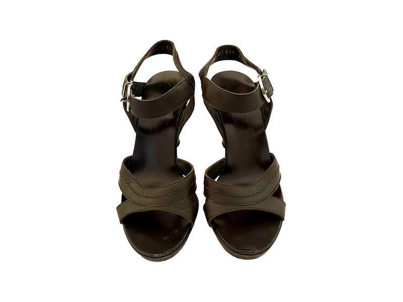 Salvatore Ferragamo - Sandali in Pelle Verde Bosco