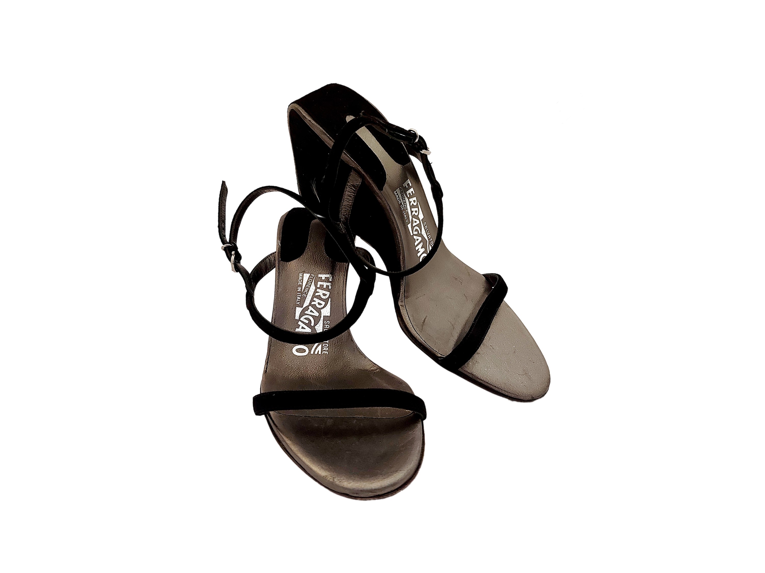 Salvatore Ferragamo - Sandali in Suede Nero