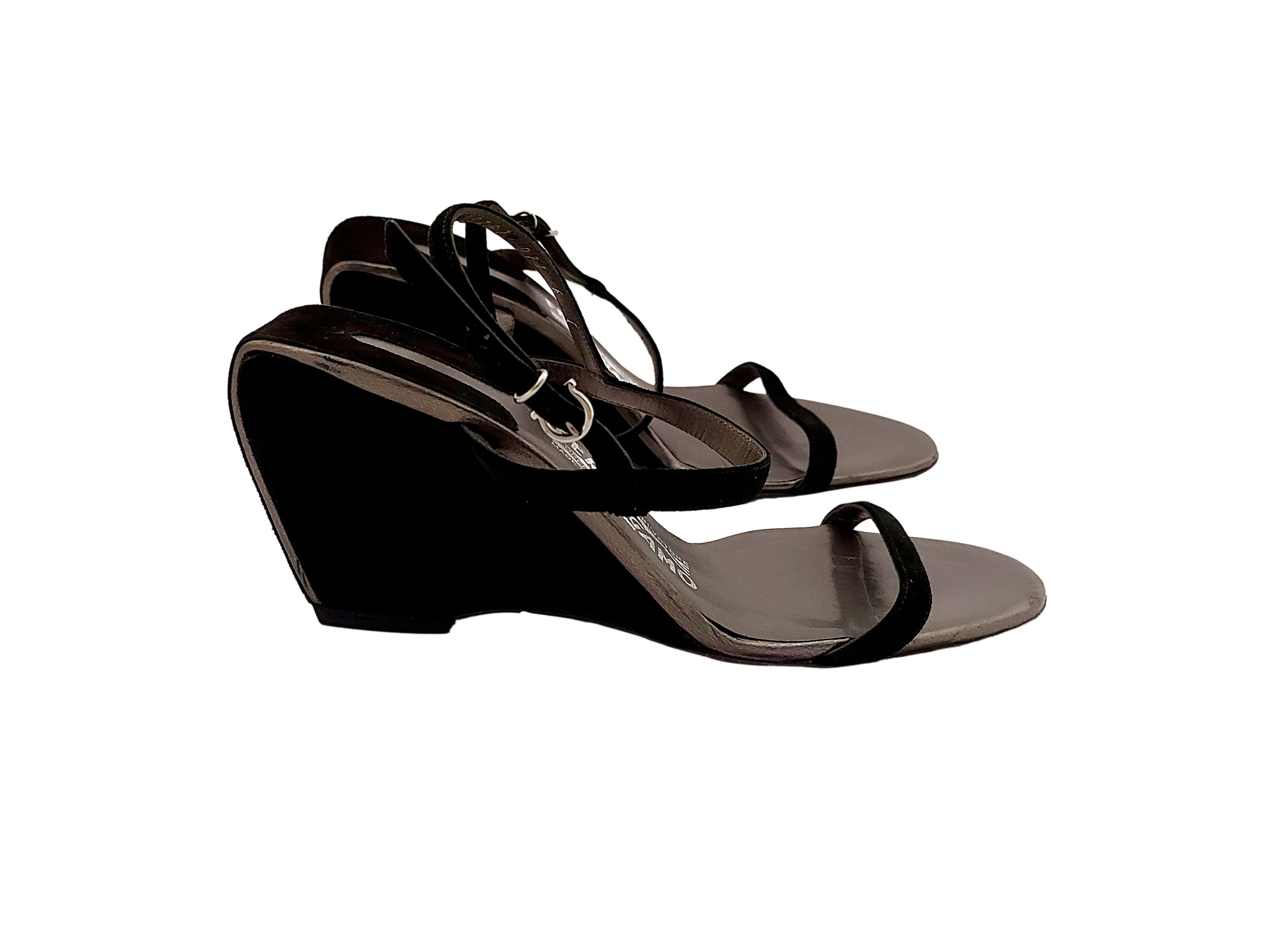 Salvatore Ferragamo - Sandali in Suede Nero