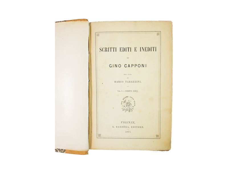 Scritti editi e inediti di Gino Capponi