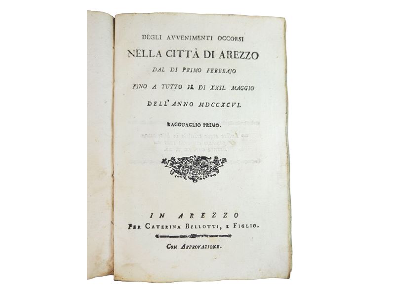 Giulio Anastasio Angelucci - Degli Avvenimenti Occorsi nella Città di Arezzo