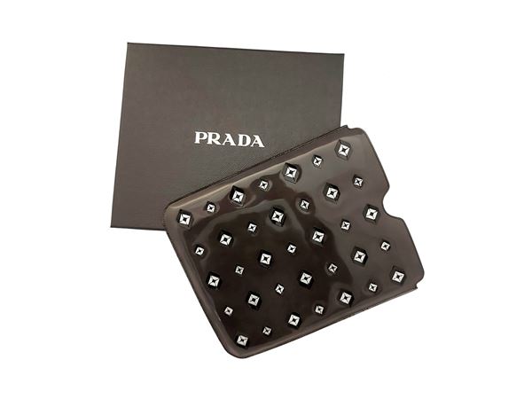 Prada - Black leather tablet cover